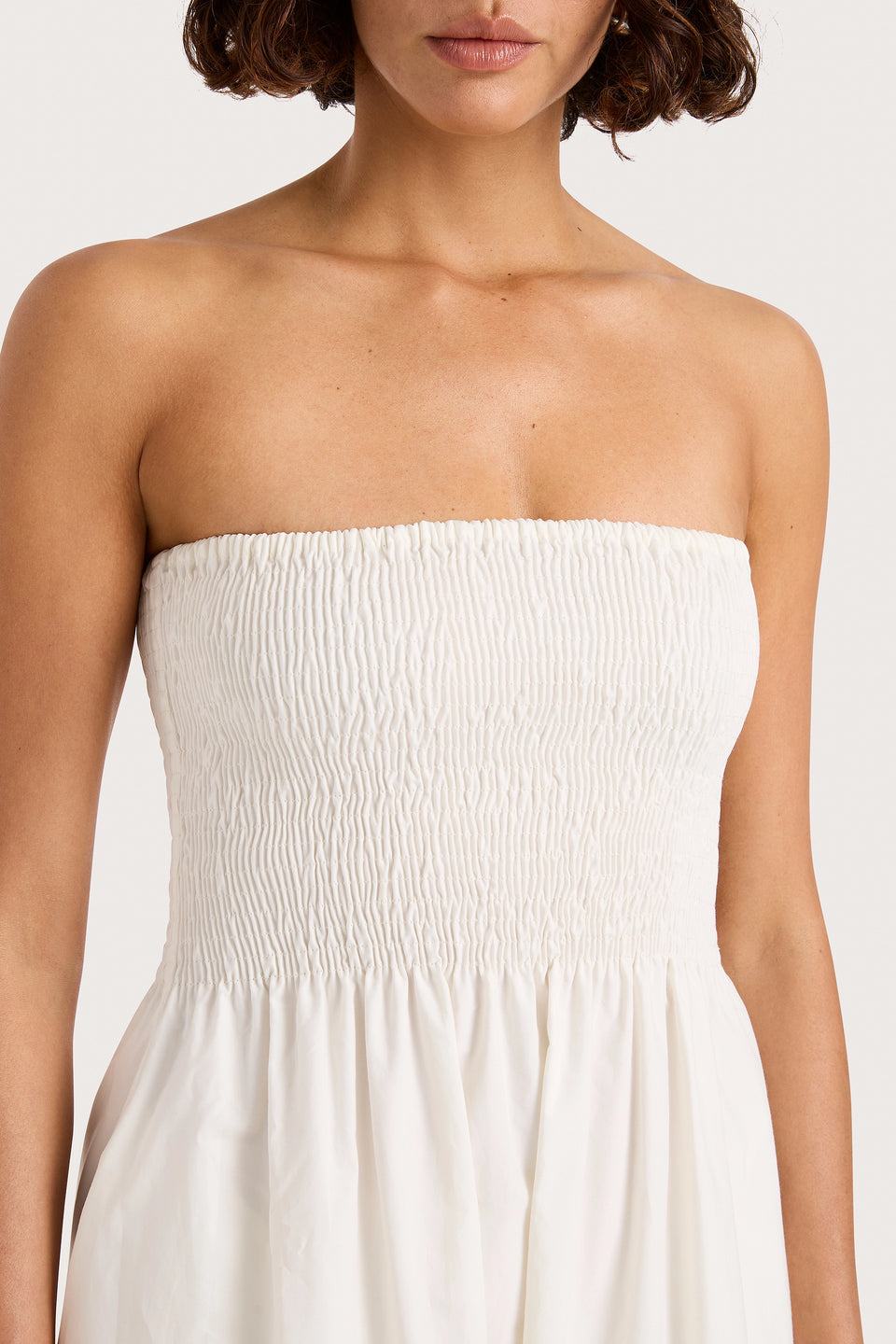 Faithfull Jamie Midi Dress White-Dresses-West of Woodward Boutique-Vancouver-Canada