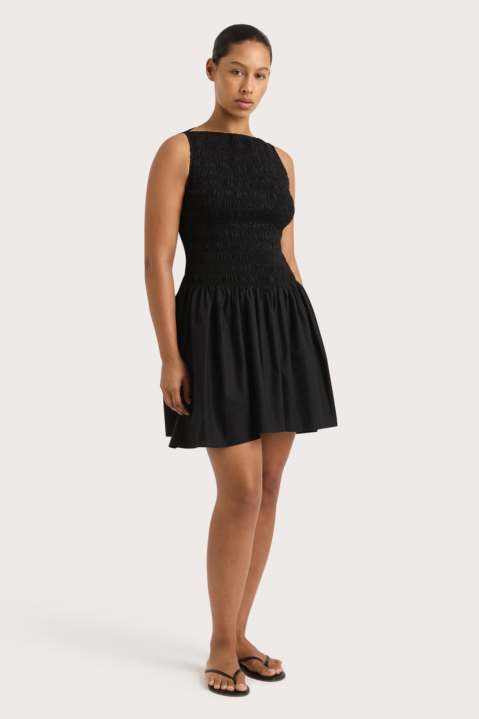 Faithfull the Brand Noa Mini Dress- Black-Dresses-West of Woodward Boutique-Vancouver-Canada