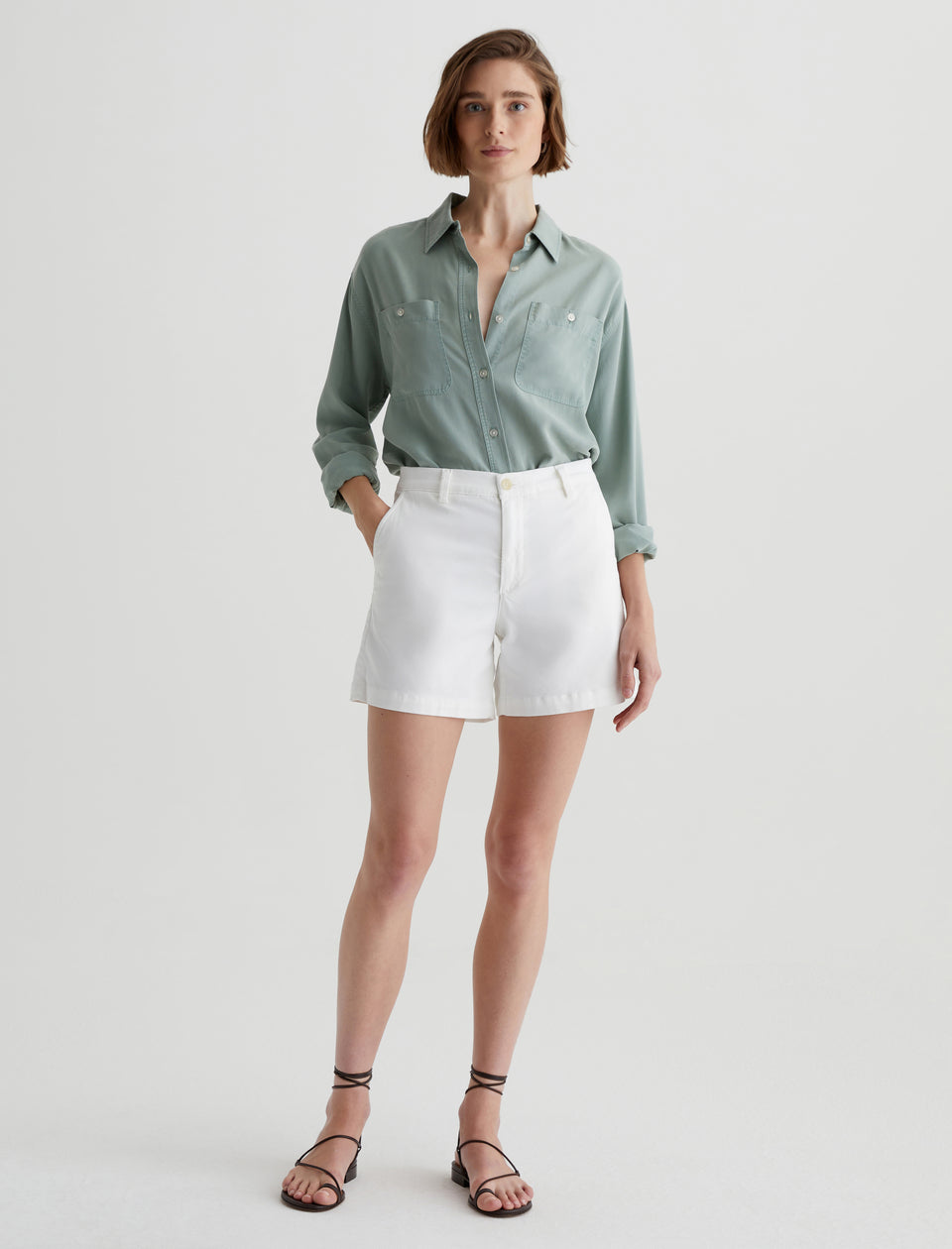 AG Jude Shorts Powder-Shorts-West of Woodward Boutique-Vancouver-Canada