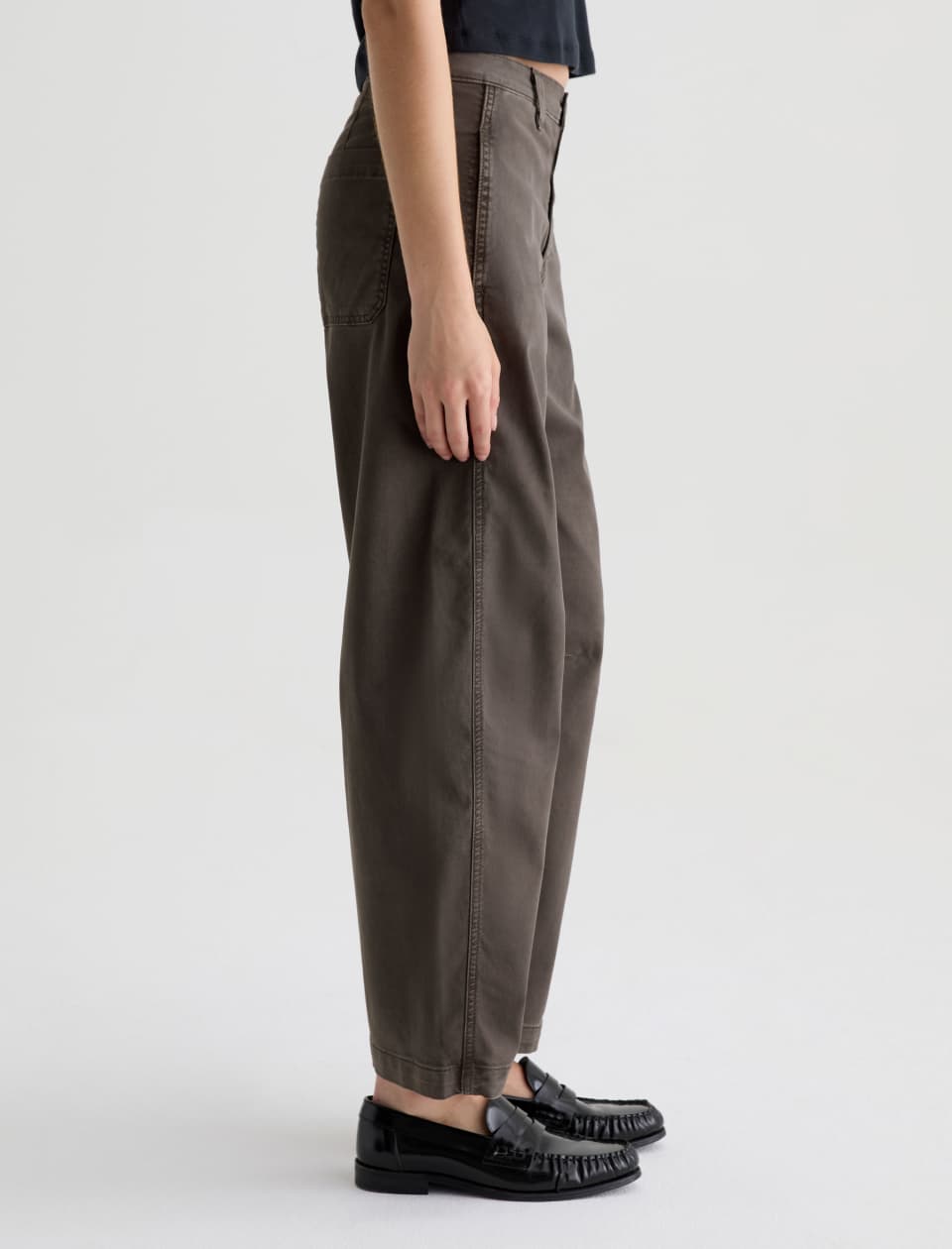 AG Fiona Trouser Sulfur Misty Grey-Pants-West of Woodward Boutique-Vancouver-Canada