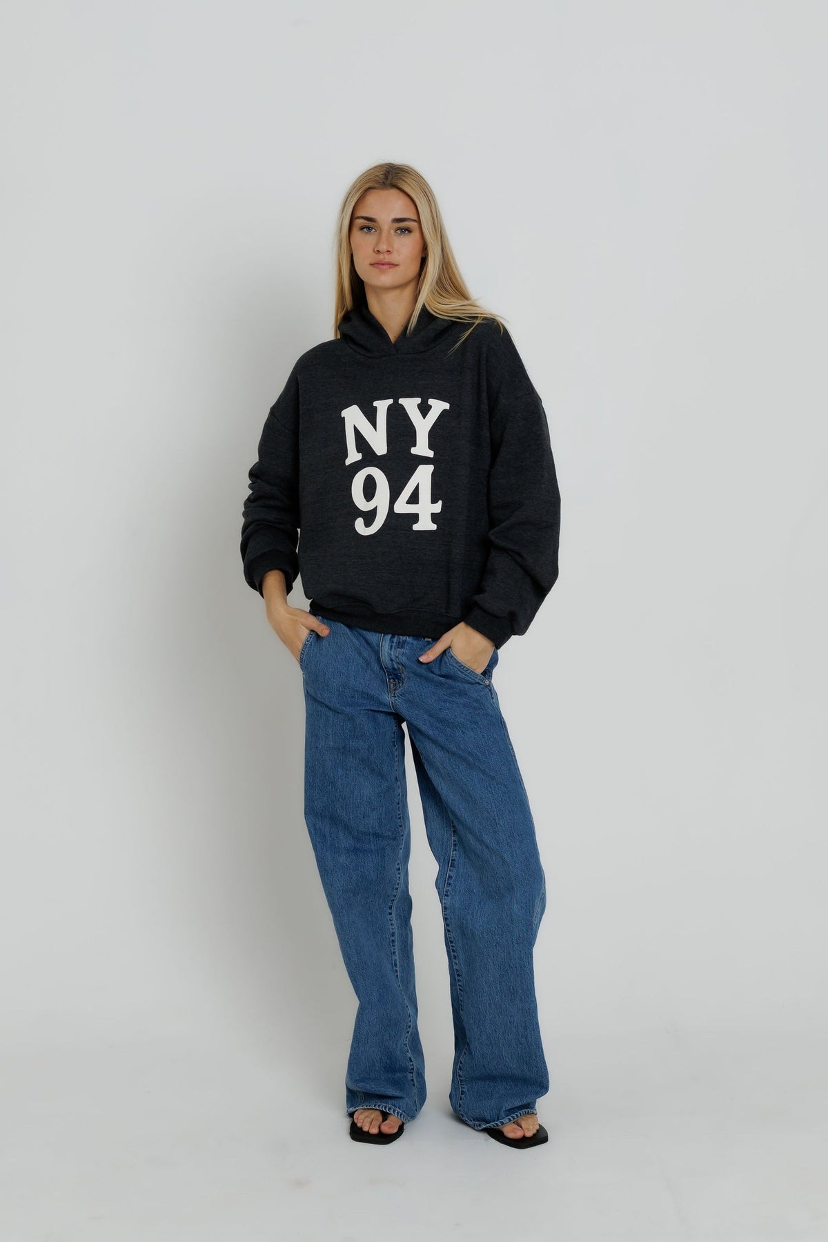 Sunny Somewhere NY 94 Classic Hoodie Vintage Black-Sweatshirts-West of Woodward Boutique-Vancouver-Canada