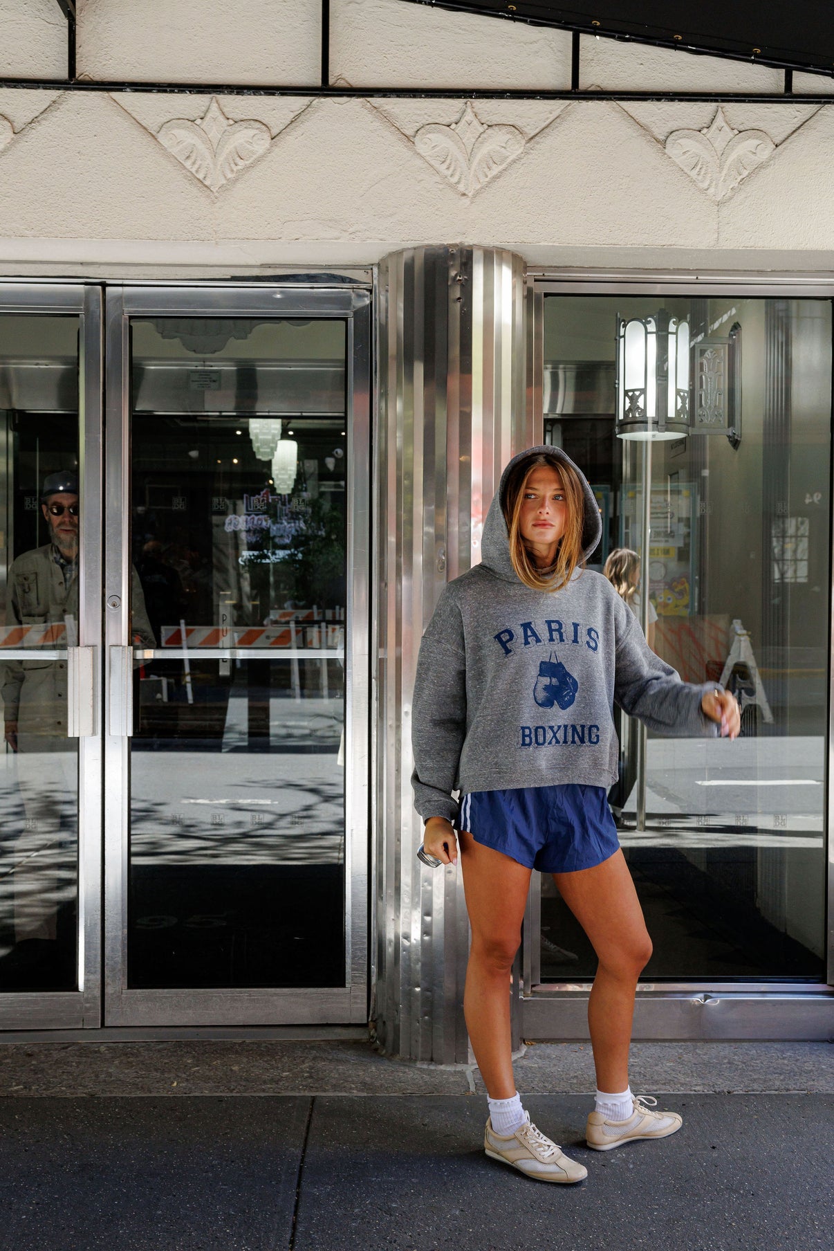Sunny Somewhere Paris Boxing Classic Hoodie Heather Grey-Sweatshirts-West of Woodward Boutique-Vancouver-Canada