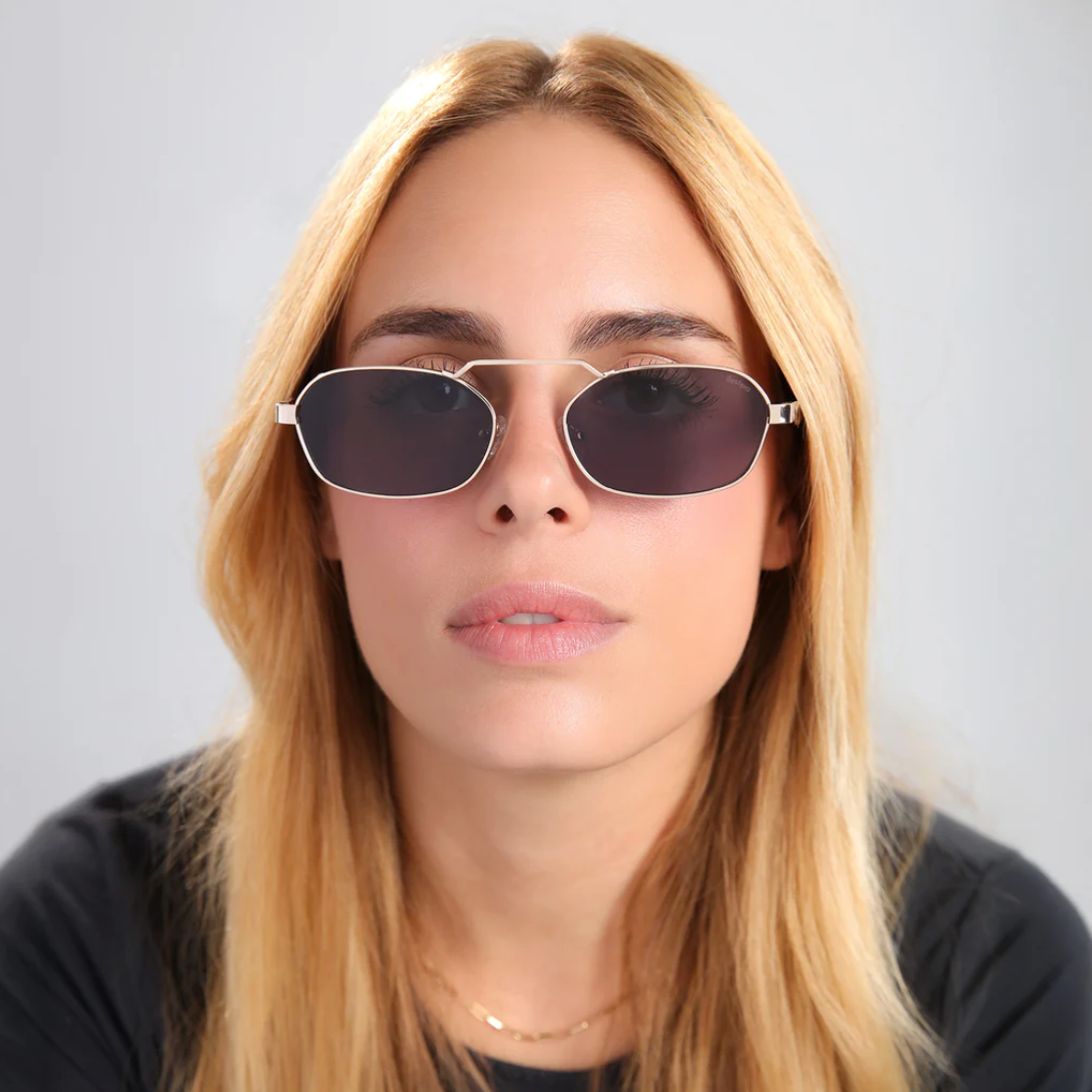 Illesteva Bimini Gold Havana Sunglasses Grey Flat Lense-Accessories-West of Woodward Boutique-Vancouver-Canada