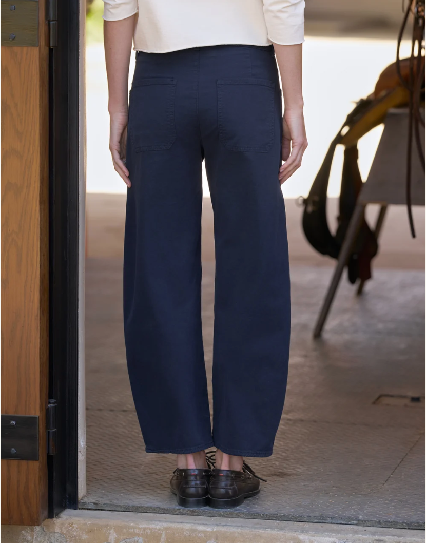 Frank & Eileen Bray Everyday Barrel Pant Classic Navy-Pants-West of Woodward Boutique-Vancouver-Canada
