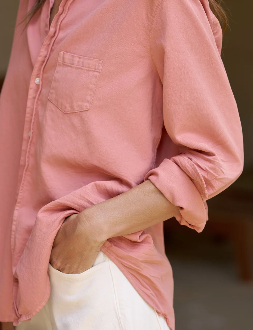 Frank &amp; Eileen Button Up Shirt Adobe Denim-Shirts-West of Woodward Boutique-Vancouver-Canada