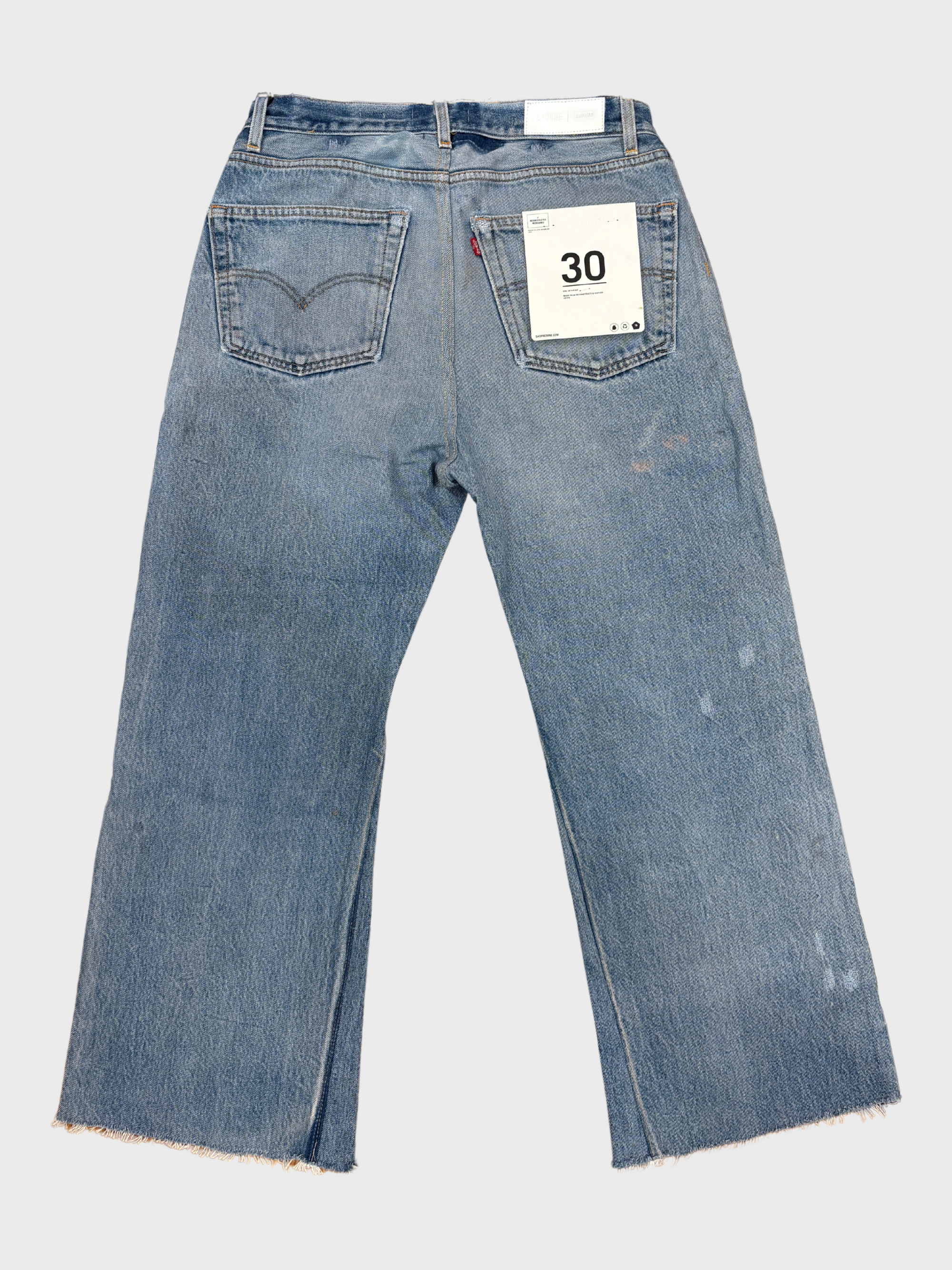 Re/Done High Rise Wide Leg Crop - Indigo-Denim-West of Woodward Boutique-Vancouver-Canada