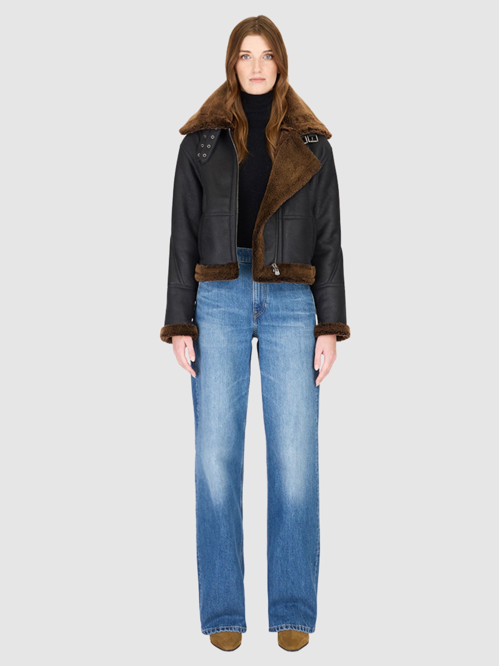HiSO Sonic Shearling Jacket Short Macassar Napa Curly-Coats-West of Woodward Boutique-Vancouver-Canada
