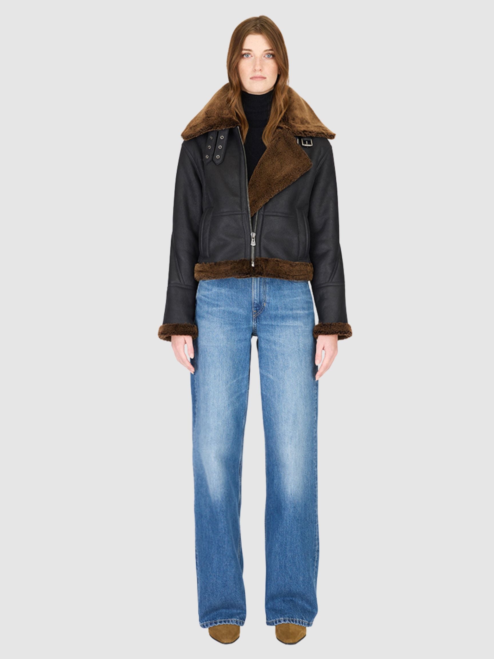 HiSO Sonic Shearling Jacket Short Macassar Napa Curly-Coats-West of Woodward Boutique-Vancouver-Canada