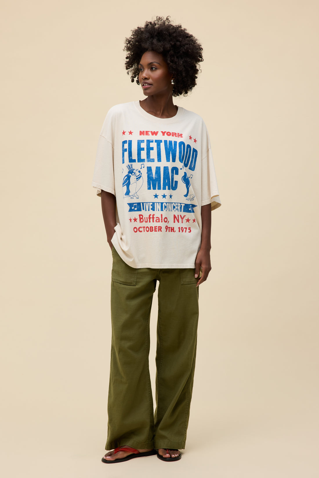 Daydreamer Fleetwood Mac Live in Concert Dirty White-T-Shirts-West of Woodward Boutique-Vancouver-Canada