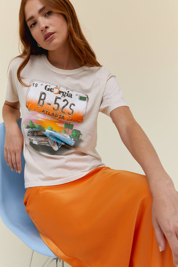 Daydreamer B-52s Love Shack Car Ringer Tee Dirty White