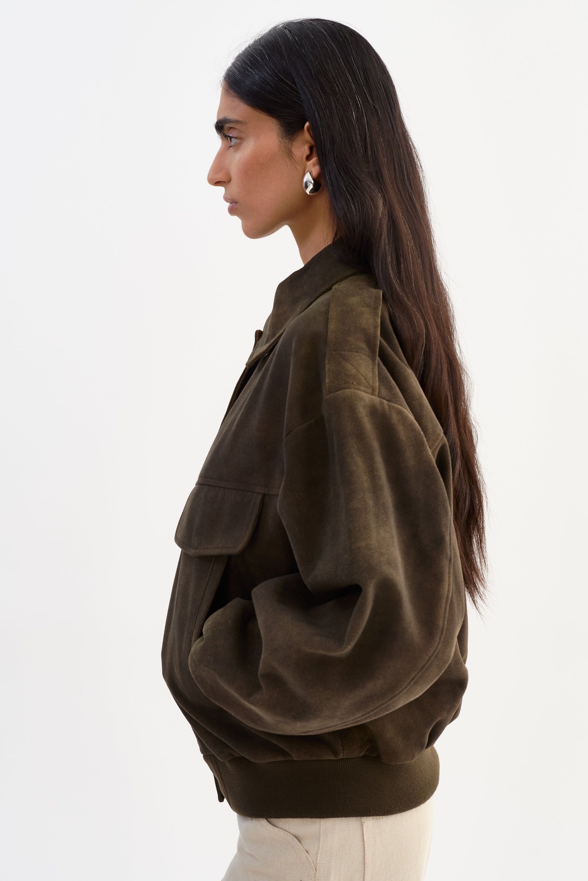 Lamarque Trevanna Suede Jacket Dark Brown-Jackets-West of Woodward Boutique-Vancouver-Canada