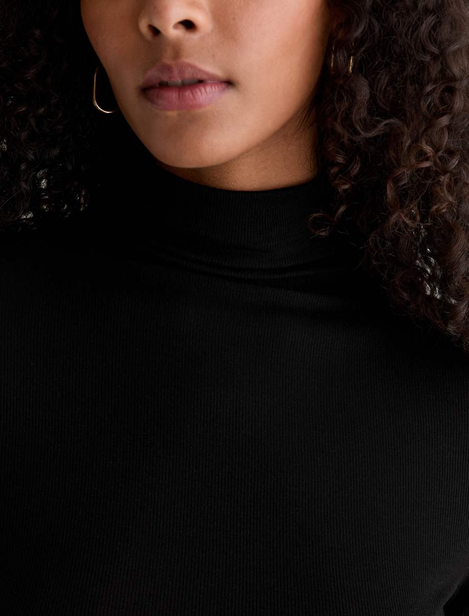 AG Chels Turtleneck Super Black-T-Shirts-West of Woodward Boutique-Vancouver-Canada