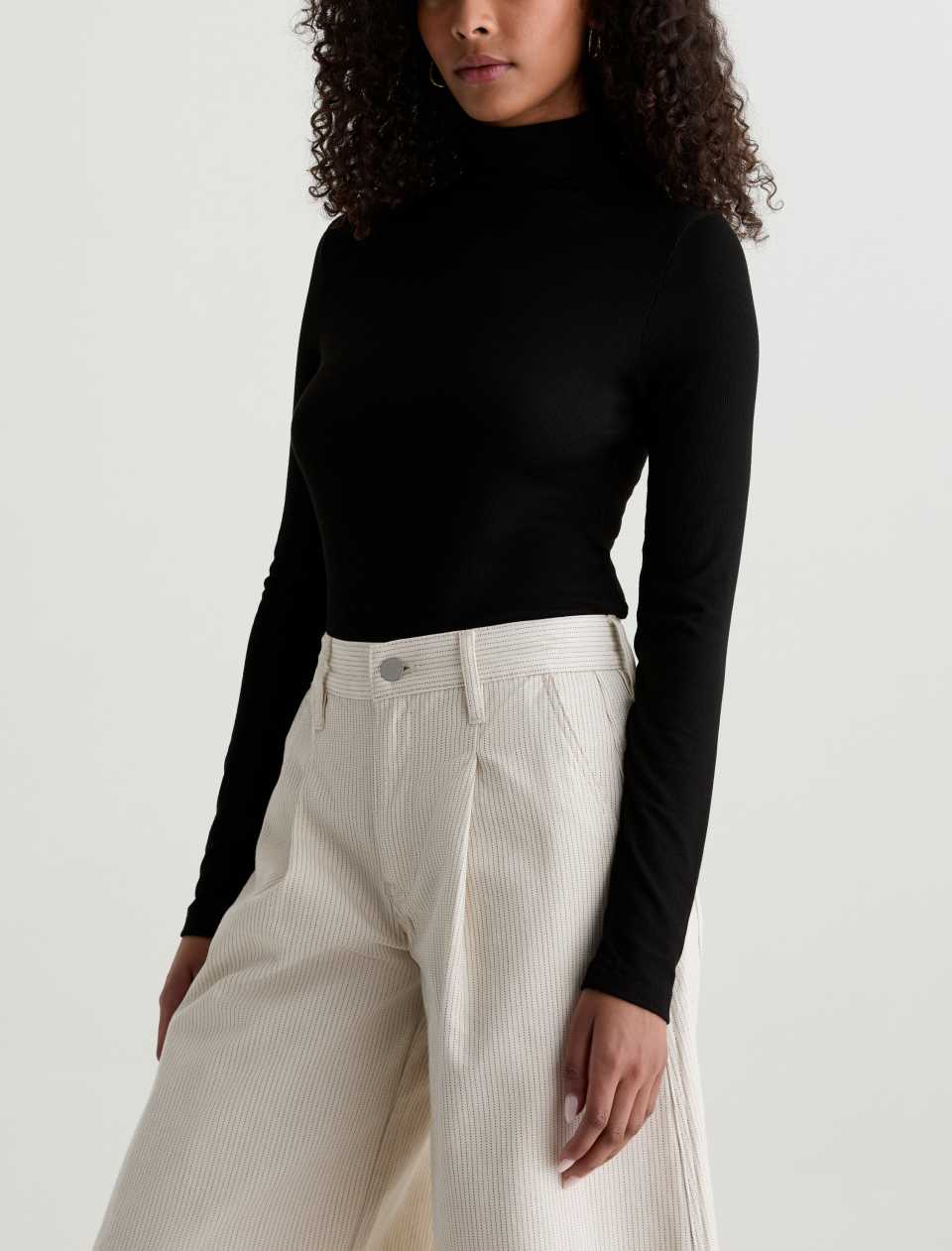 AG Chels Turtleneck Super Black-T-Shirts-West of Woodward Boutique-Vancouver-Canada
