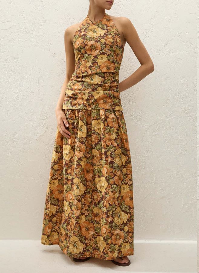 Faithfull Tali Maxi Dress Camellia-Dresses-West of Woodward Boutique-Vancouver-Canada