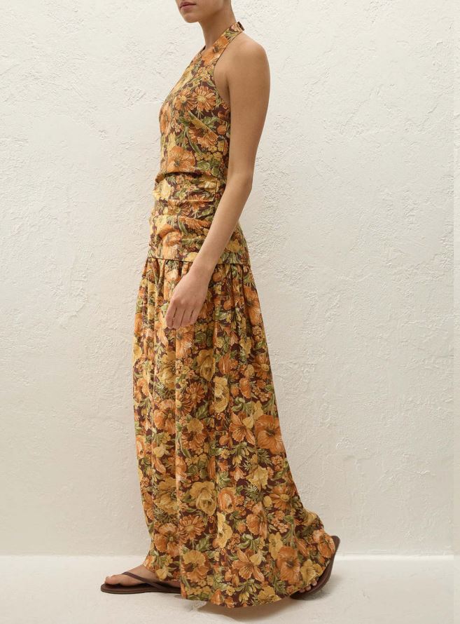 Faithfull Tali Maxi Dress Camellia-Dresses-West of Woodward Boutique-Vancouver-Canada
