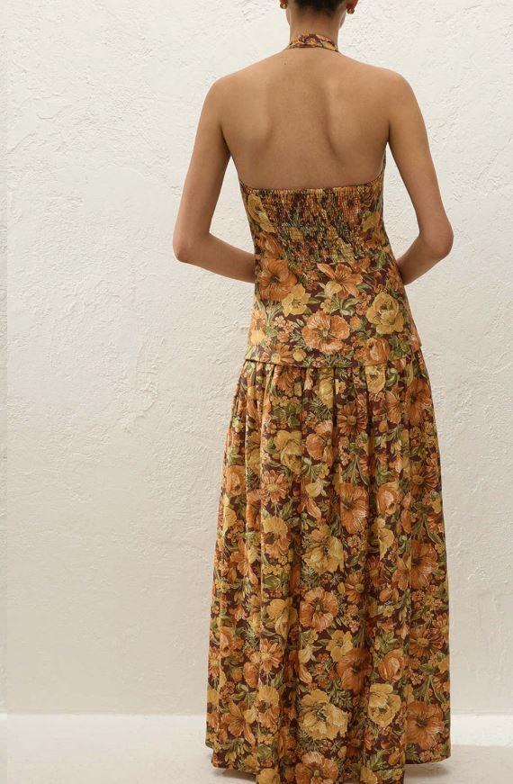 Faithfull Tali Maxi Dress Camellia-Dresses-West of Woodward Boutique-Vancouver-Canada