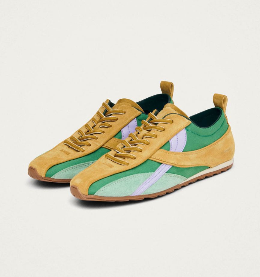 ALOHAS TB.30 Nylon Leather Sneakers Green-Sneakers-West of Woodward Boutique-Vancouver-Canada