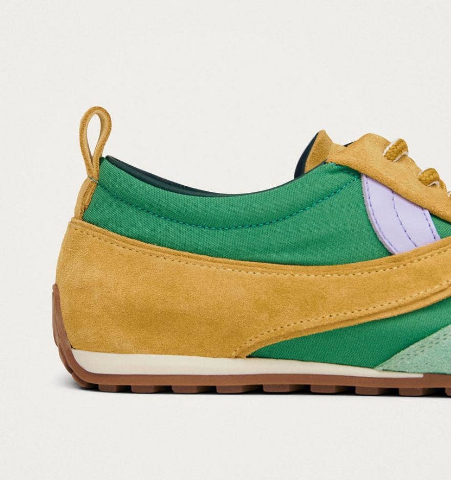 ALOHAS TB.30 Nylon Leather Sneakers Green-Sneakers-West of Woodward Boutique-Vancouver-Canada
