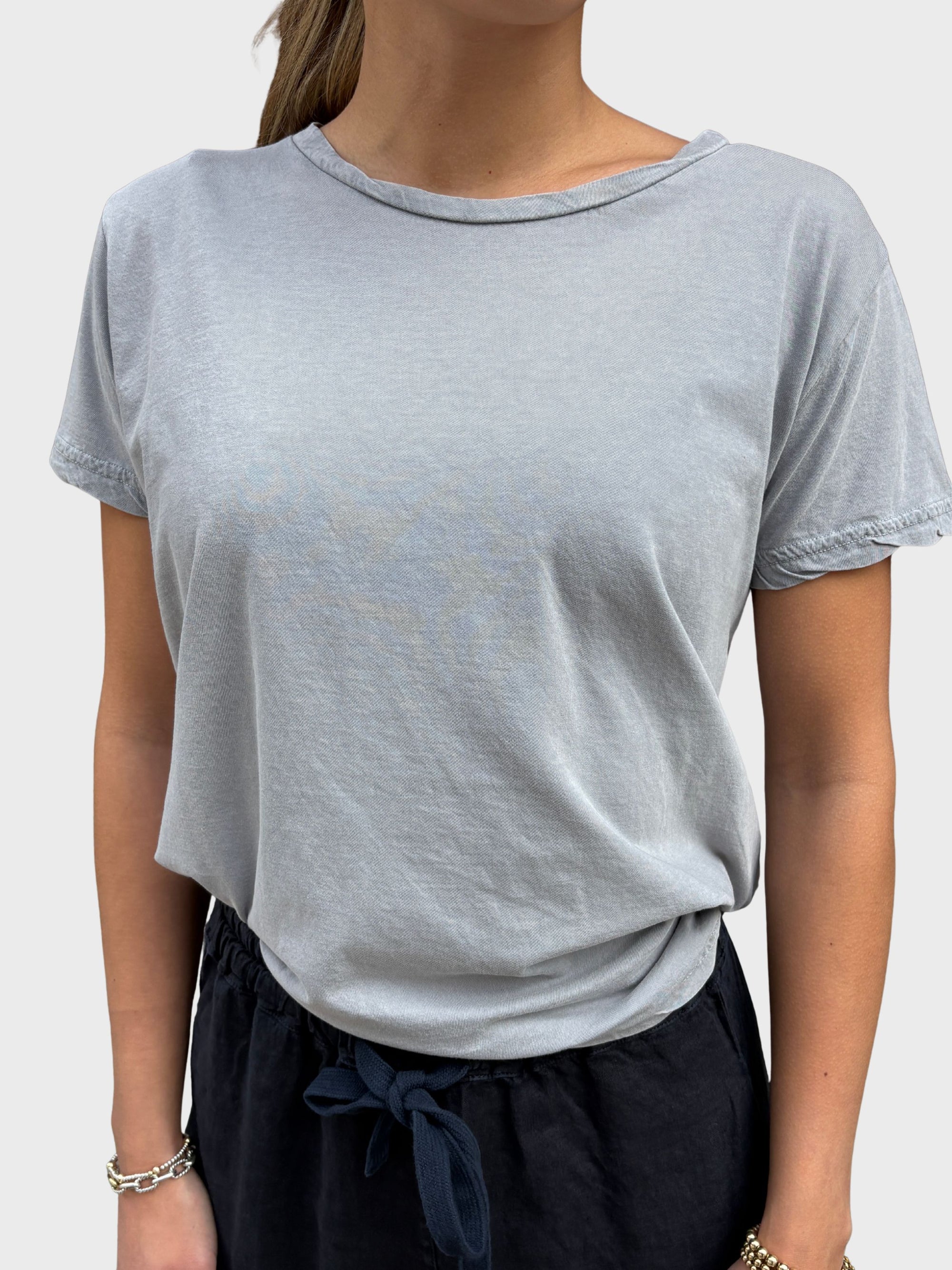 Crossley Barrows Core Tee Dark Pearl Stonewash-T-Shirts-West of Woodward Boutique-Vancouver-Canada