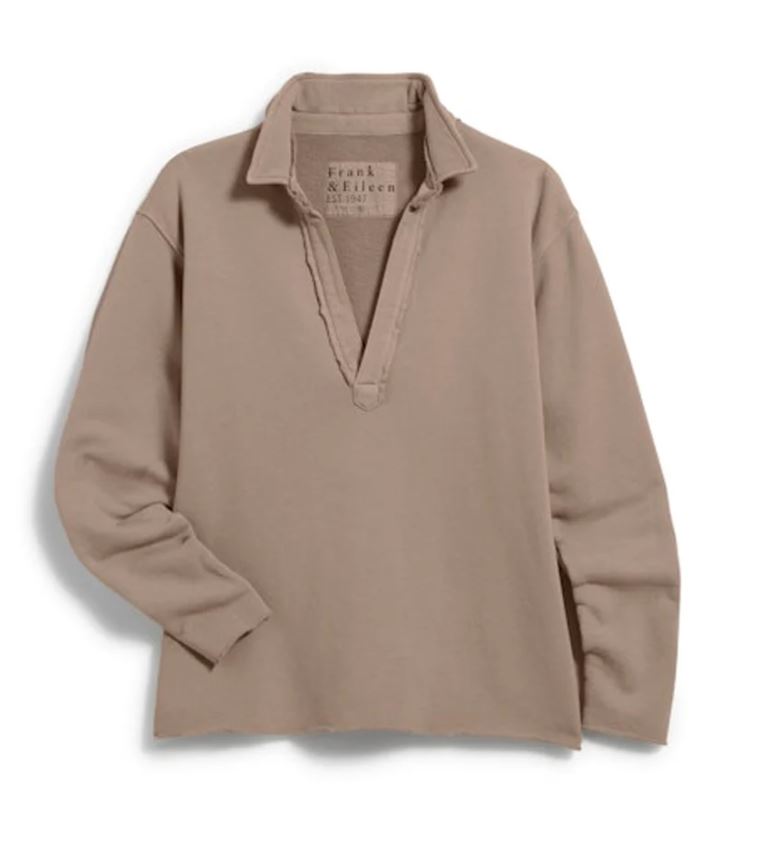 Frank &amp; Eileen Patrick Popover Henley Triple Fleece Toasted-Sweatshirts-West of Woodward Boutique-Vancouver-Canada
