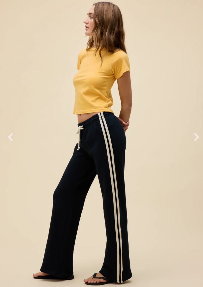Daydreamer Solid Track Pant Black Onyx-Pants-West of Woodward Boutique-Vancouver-Canada