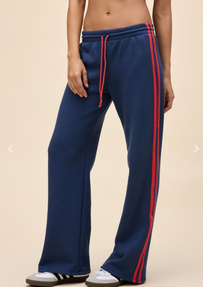 Daydreamer Solid Track Pant Navy-Pants-West of Woodward Boutique-Vancouver-Canada