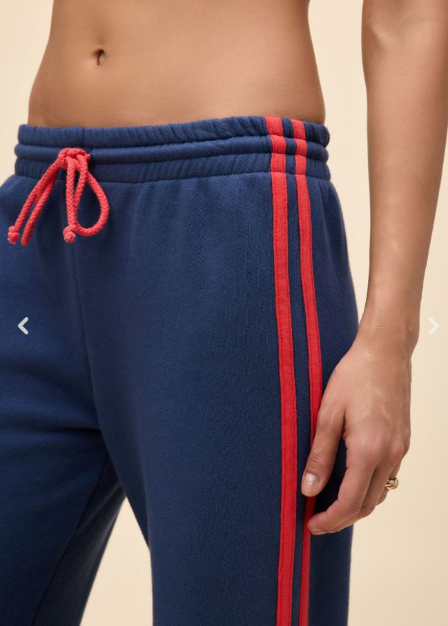 Daydreamer Solid Track Pant Navy-Pants-West of Woodward Boutique-Vancouver-Canada