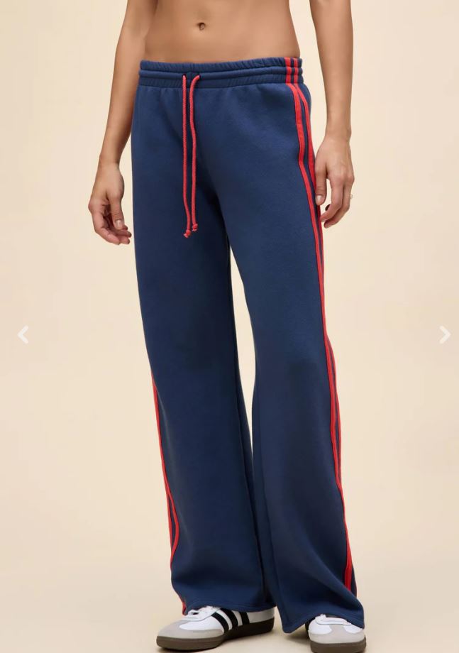 Daydreamer Solid Track Pant Navy-Pants-West of Woodward Boutique-Vancouver-Canada