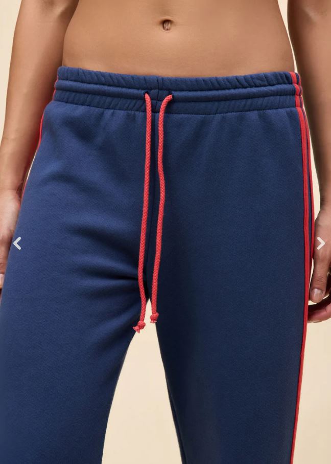 Daydreamer Solid Track Pant Navy-Pants-West of Woodward Boutique-Vancouver-Canada