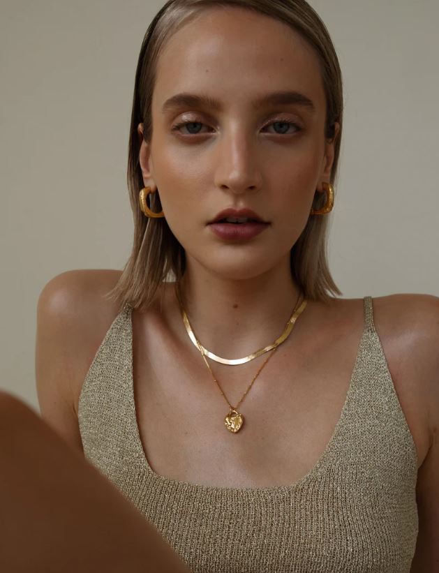 Pamela Card Unveiled Love Necklace 24K Gold Vermeil