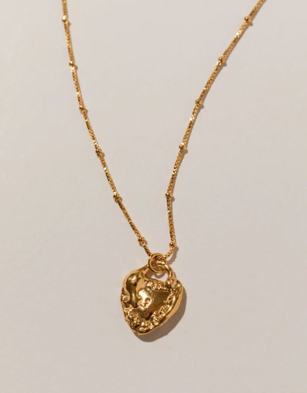 Pamela Card Unveiled Love Necklace 24K Gold Vermeil