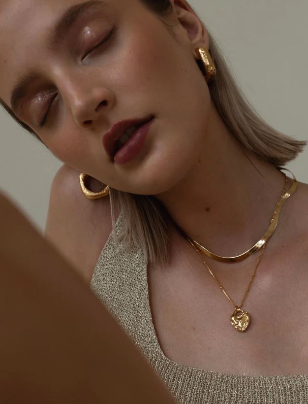 Pamela Card Unveiled Love Necklace 24K Gold Vermeil