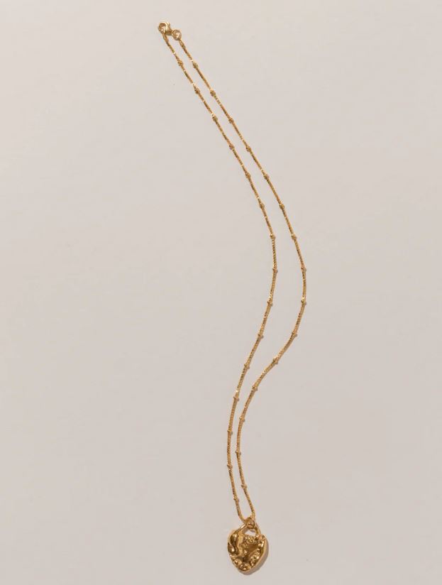 Pamela Card Unveiled Love Necklace 24K Gold Vermeil
