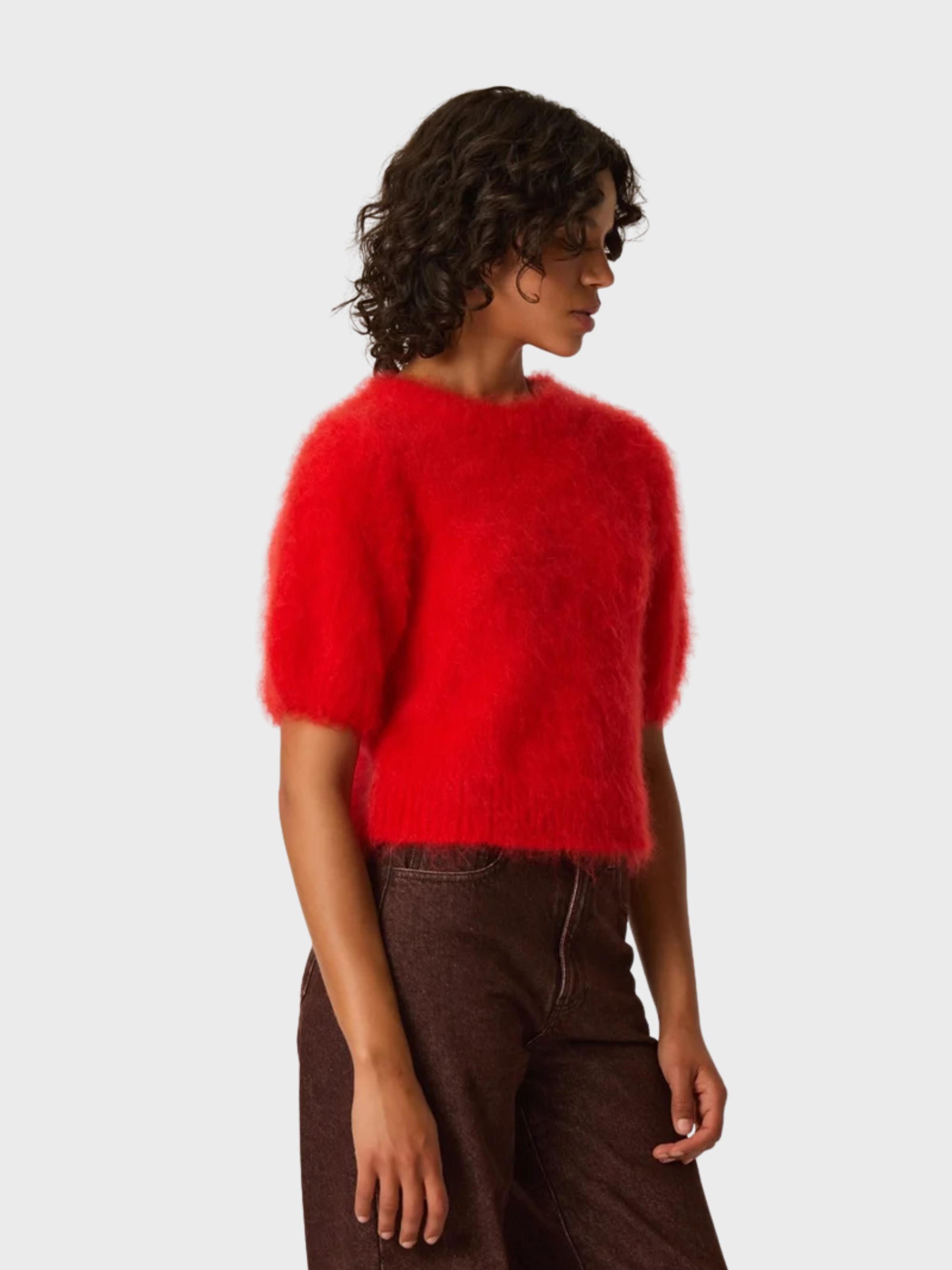 Des Petits Hauts Alexa Sweater Rouge-Sweaters-West of Woodward Boutique-Vancouver-Canada
