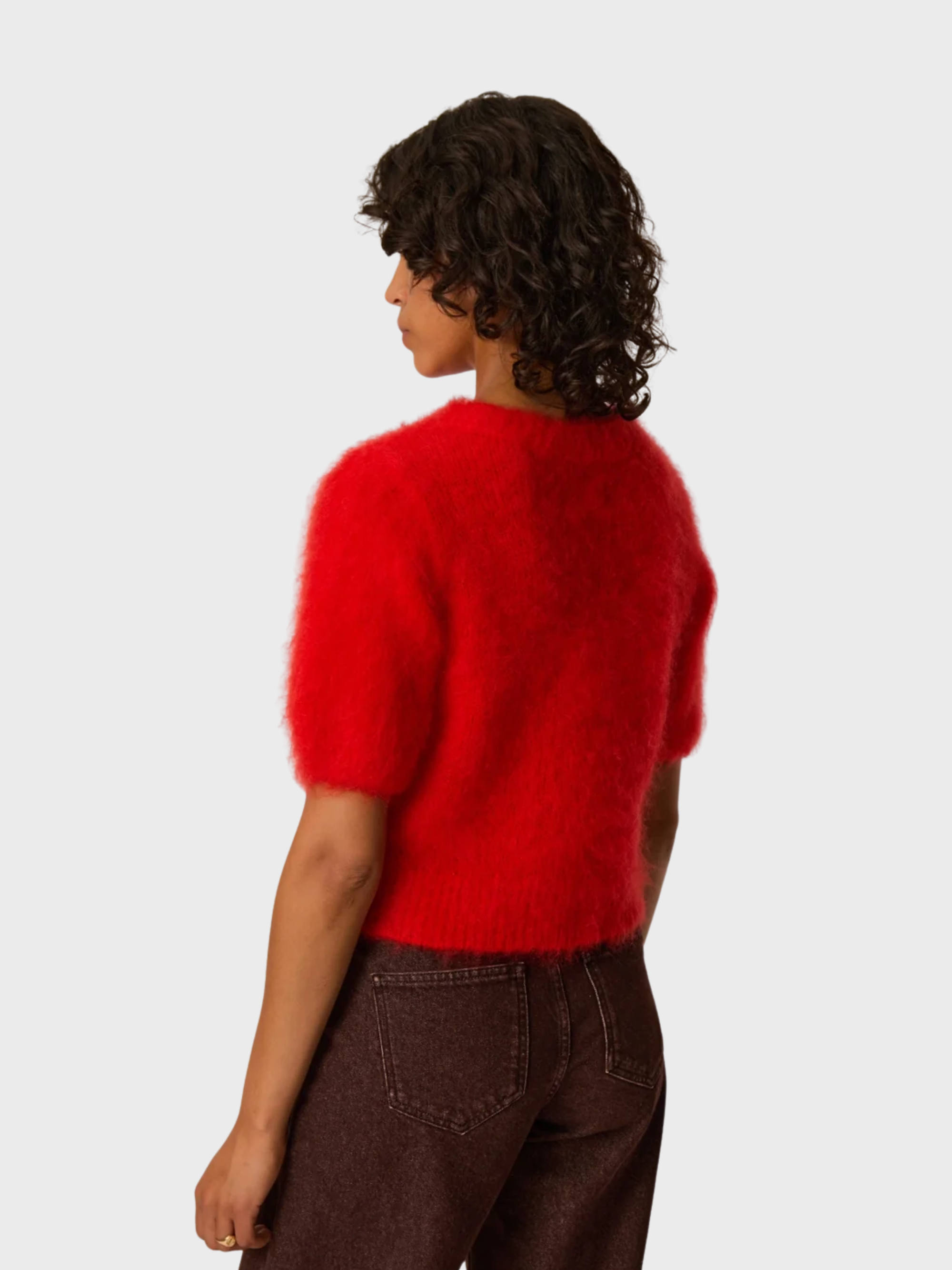 Des Petits Hauts Alexa Sweater Rouge-Sweaters-West of Woodward Boutique-Vancouver-Canada