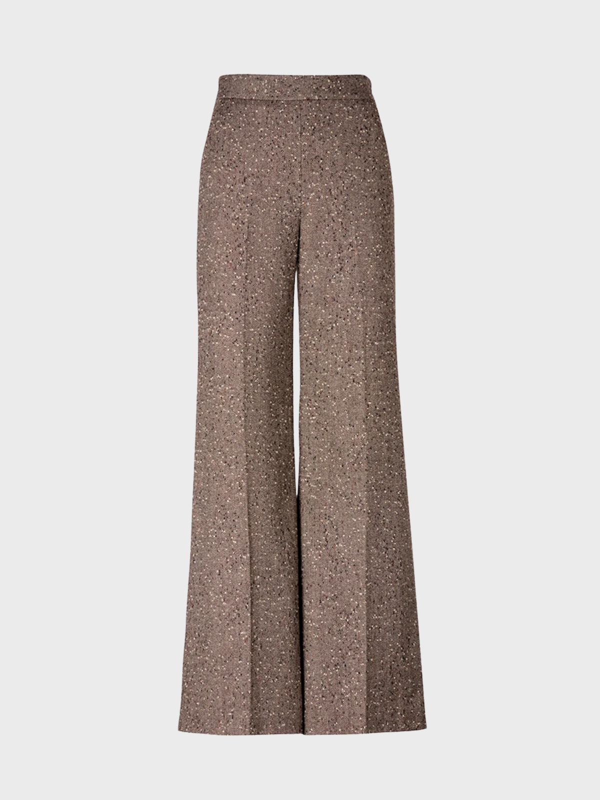 Smythe High Rise Wide Leg Pant Biscotti Tweed-Pants-West of Woodward Boutique-Vancouver-Canada