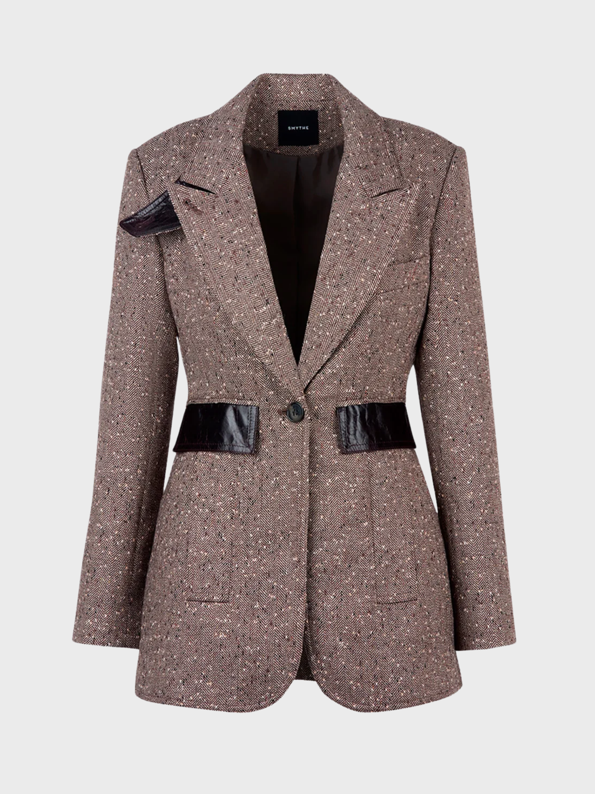 Smythe Tailored Boyfriend Blazer Biscotti Tweed-Jackets-West of Woodward Boutique-Vancouver-Canada