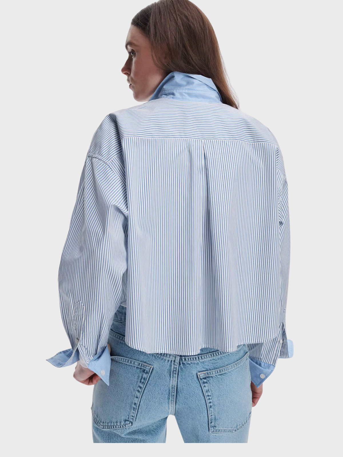 Rag & Bone Marin Multi Stripe Shirt Blue-Shirts-West of Woodward Boutique-Vancouver-Canada