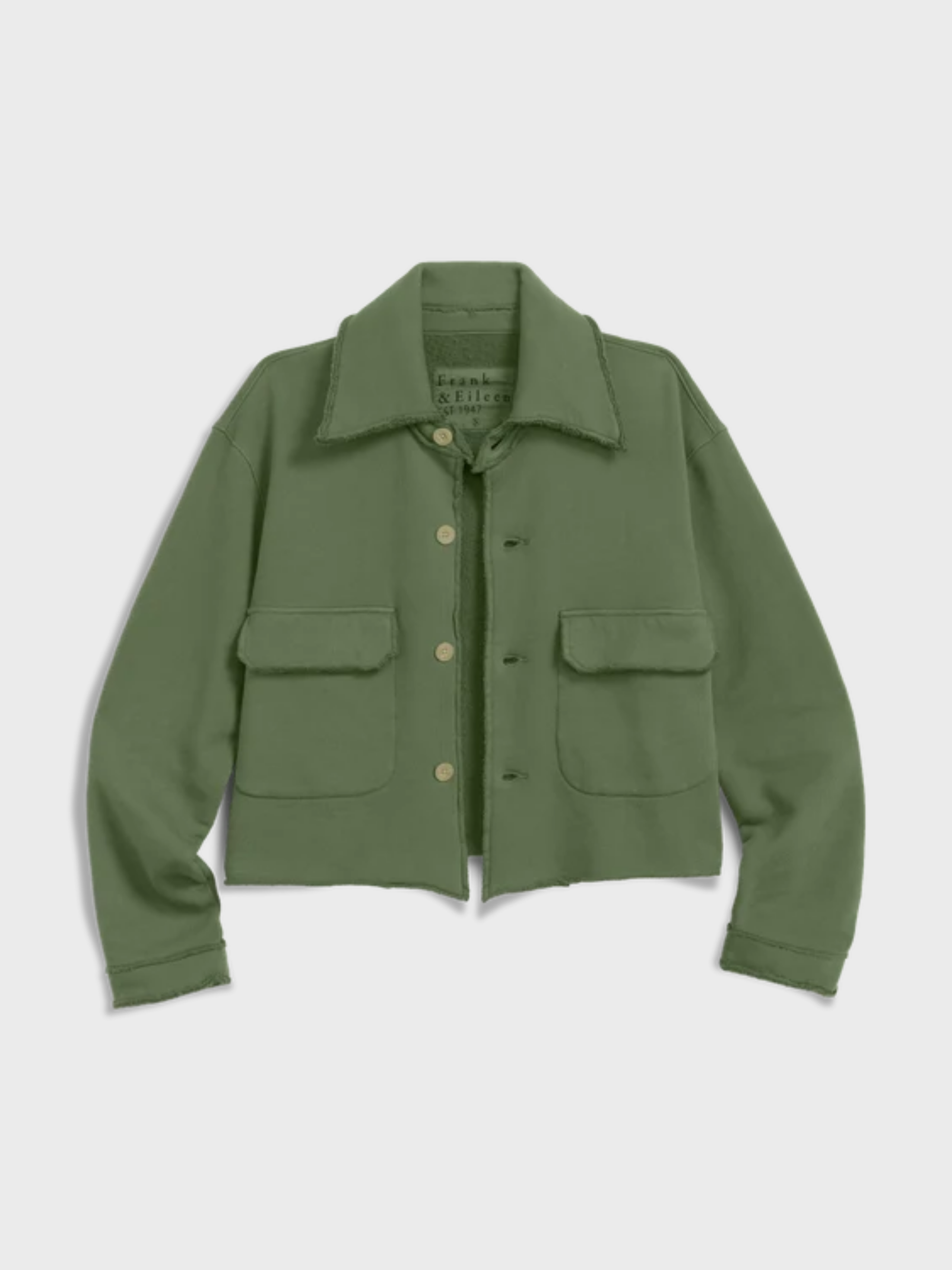Frank & Eileen Rowan Button Up Jacket Sweatshirt Nori-Sweatshirts-West of Woodward Boutique-Vancouver-Canada