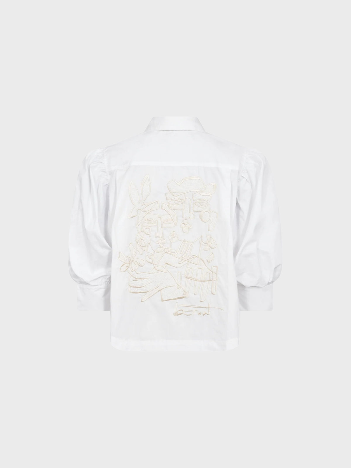 Mos Mosh Adjao Bernat Emb Shirt White-Shirts-West of Woodward Boutique-Vancouver-Canada