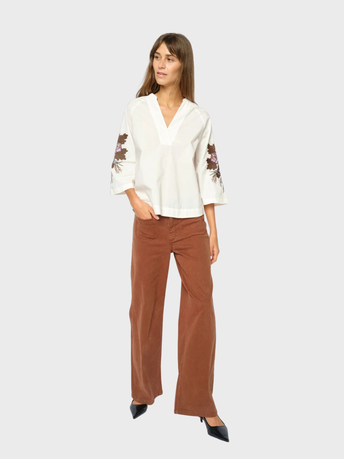 Mos Mosh Soey Marbido Pant Downtown Brown-Pants-West of Woodward Boutique-Vancouver-Canada