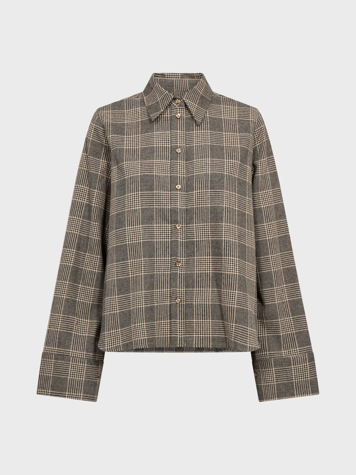 Mos Mosh Ayen Princ Check Shirt Black-Shirts-West of Woodward Boutique-Vancouver-Canada