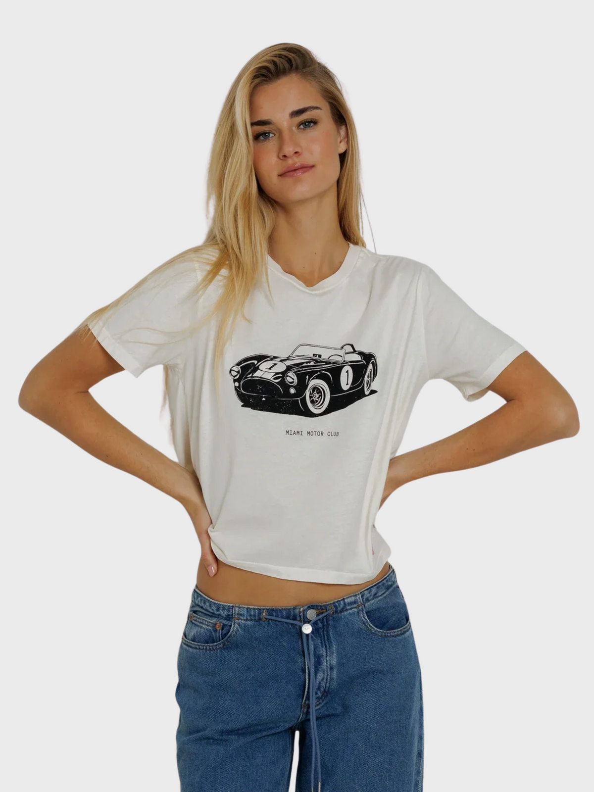 Sunny Somewhere Miami Motor Club Everyday Tee Off White-T-Shirts-West of Woodward Boutique-Vancouver-Canada