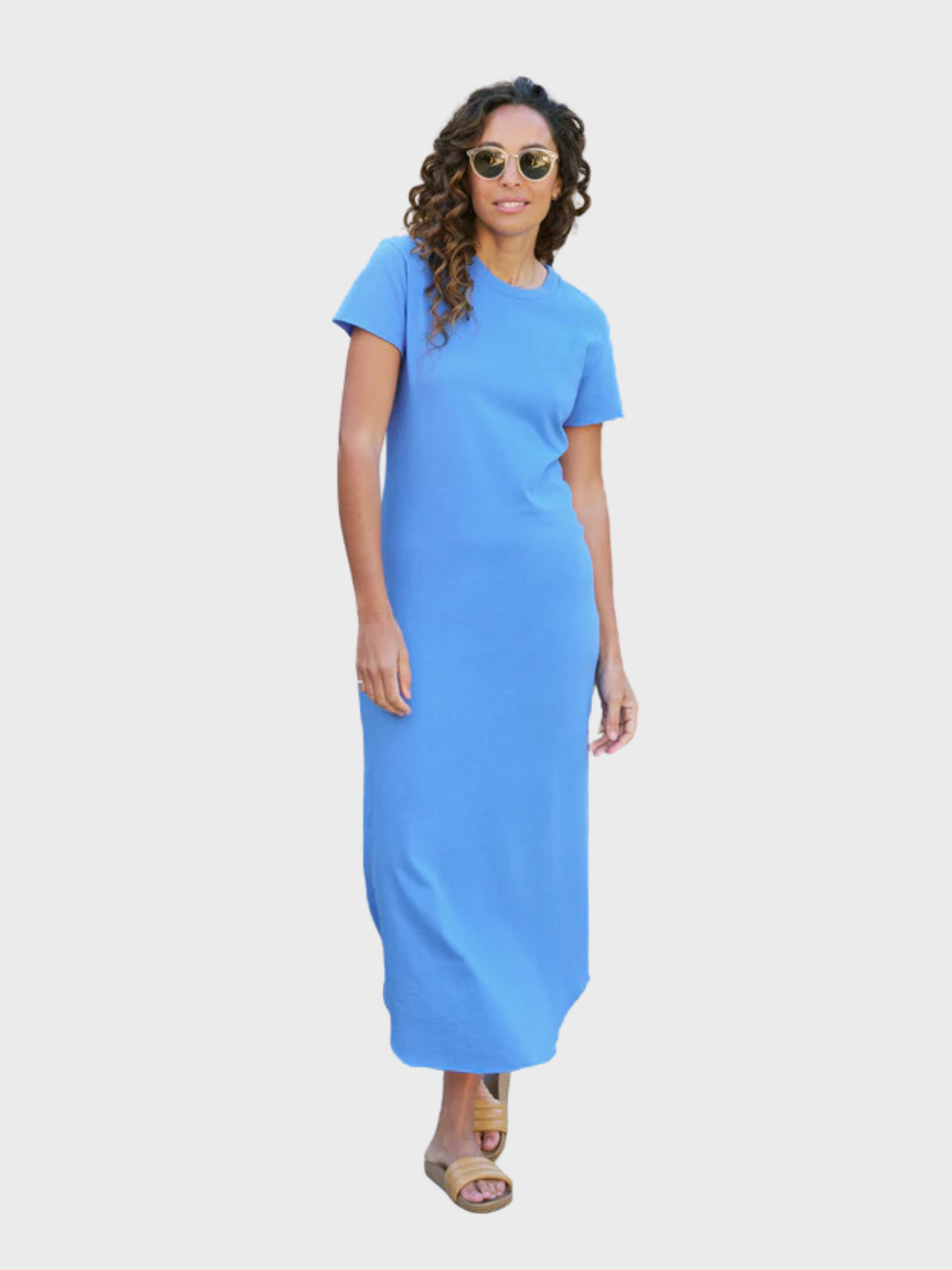 Frank & Eileen Harper Perfect Tee Maxi Dress Wave-Dresses-West of Woodward Boutique-Vancouver-Canada