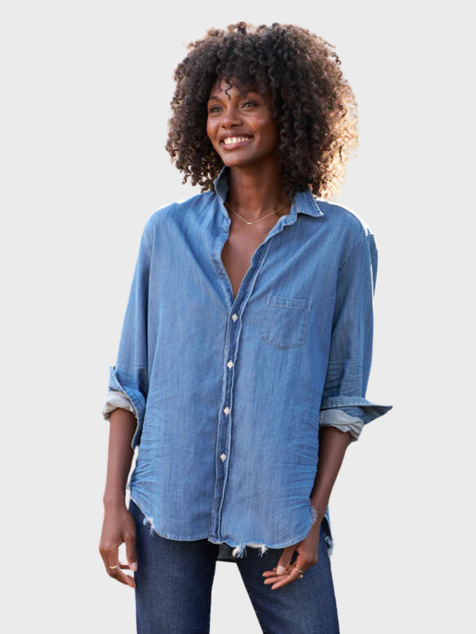 Frank & Eileen Eileen Button Up Vintage Stonewashed Indigo. Shop
