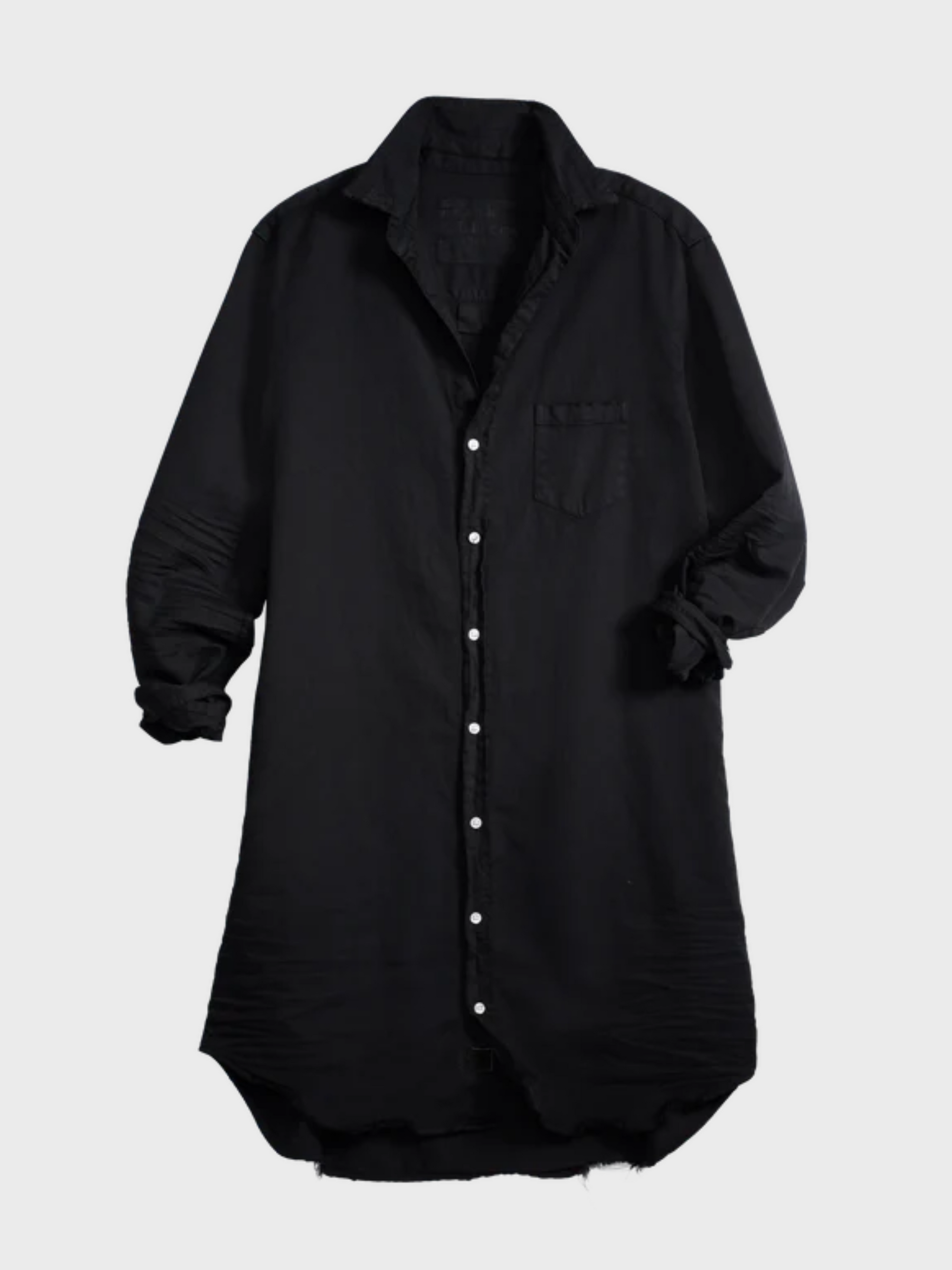 Mary Woven Button Up Shirt Dress- Blackout Denim-Dresses-West of Woodward Boutique-Vancouver-Canada