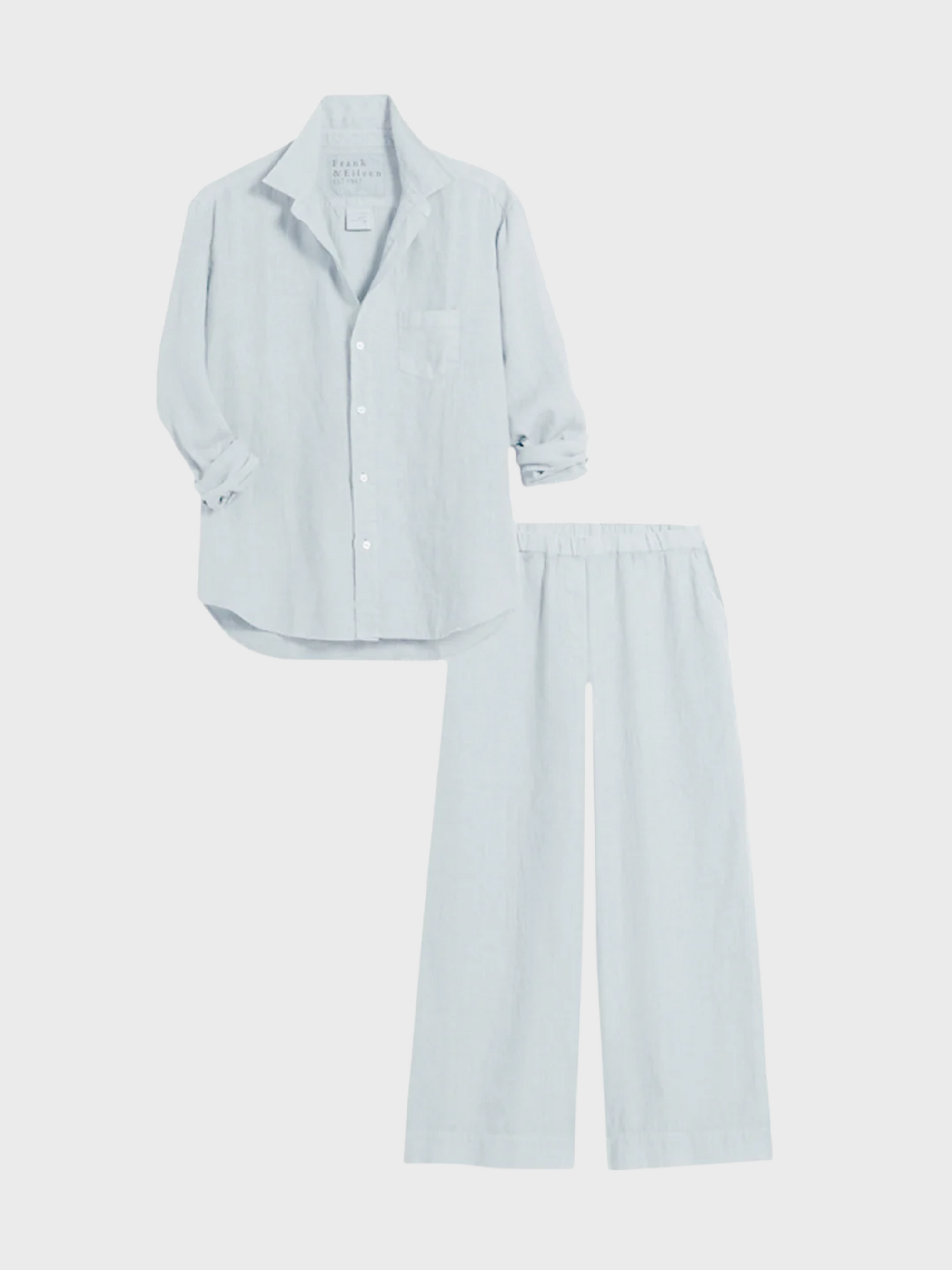 Frank & Eileen Tuscany Getaway Set Cloud Linen-Shirts-West of Woodward Boutique-Vancouver-Canada