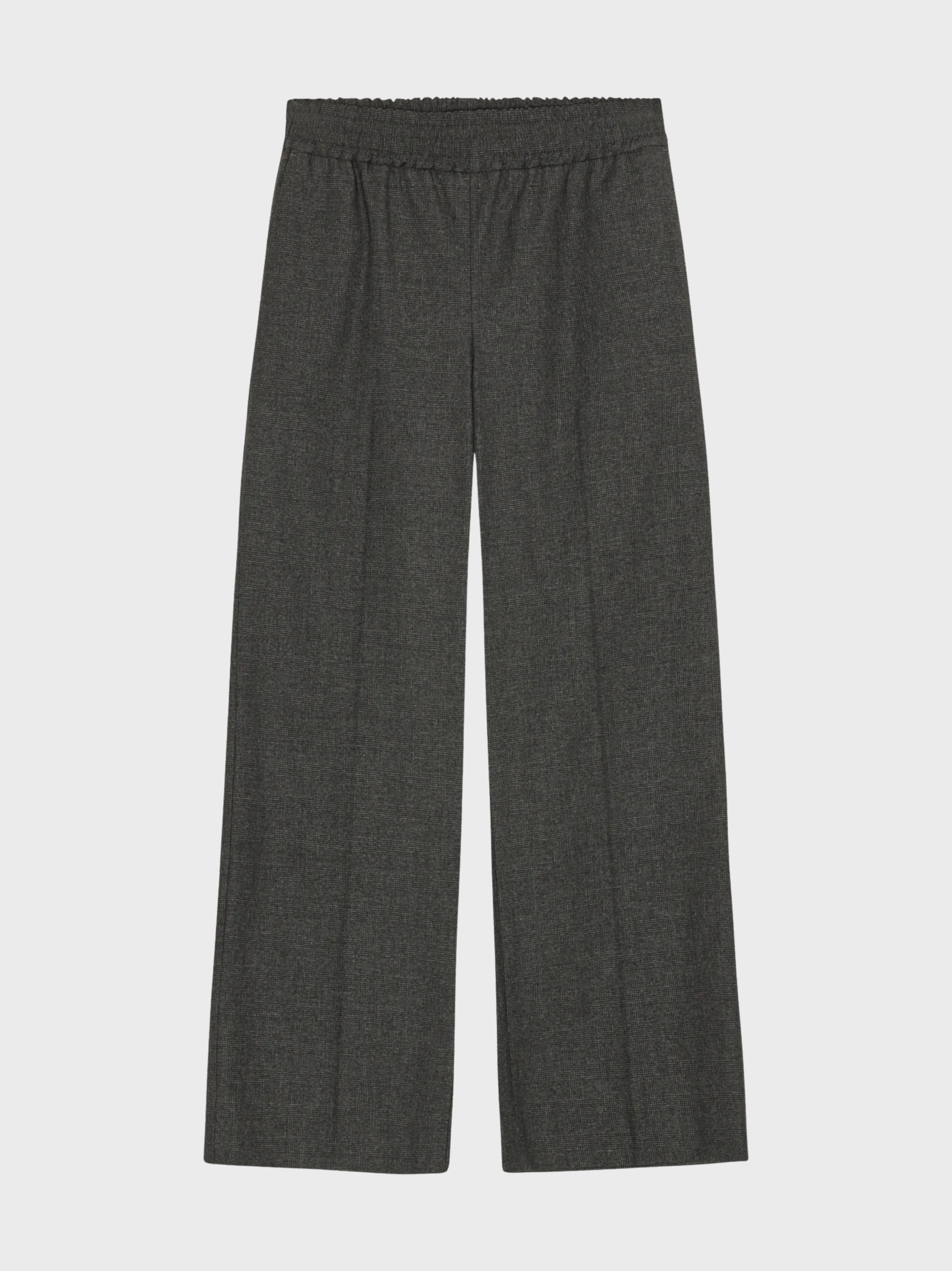 Herskind Pinky Mid Waist Pants Checks Grey-Pants-West of Woodward Boutique-Vancouver-Canada
