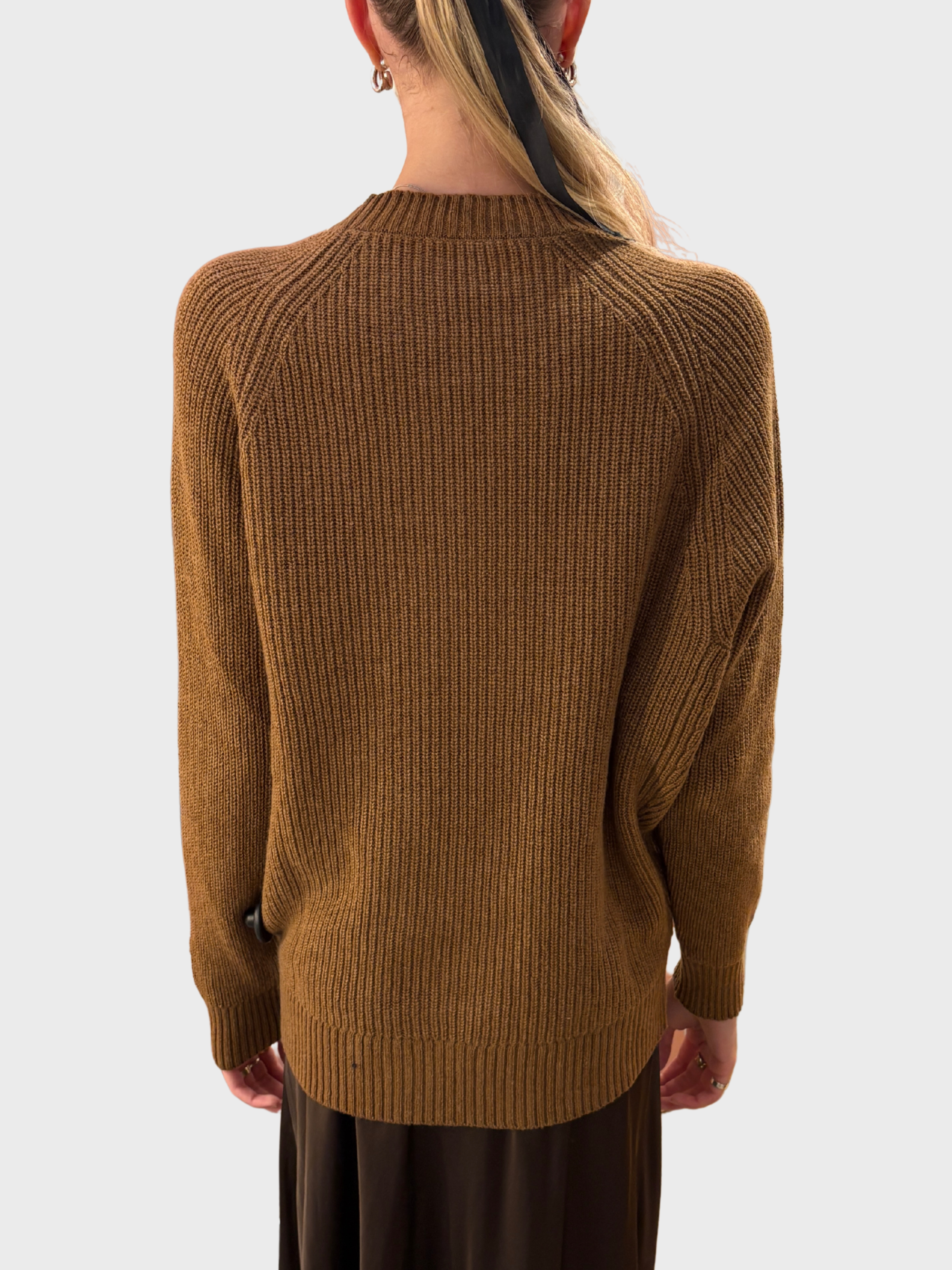 Daniele Fiesoli Oversized Raglan Crewneck Sweater Rhum-Sweaters-West of Woodward Boutique-Vancouver-Canada