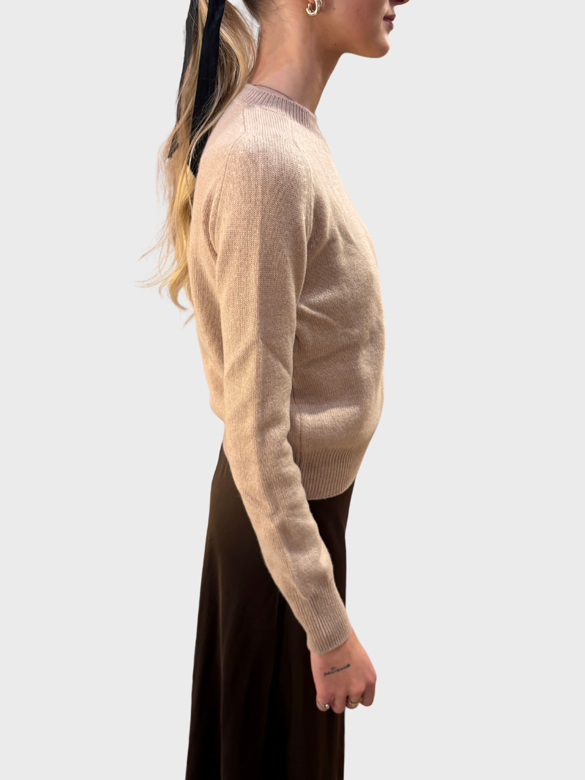 Daniele Fiesoli Cashmere Crewneck Sweater Larix-Sweaters-West of Woodward Boutique-Vancouver-Canada